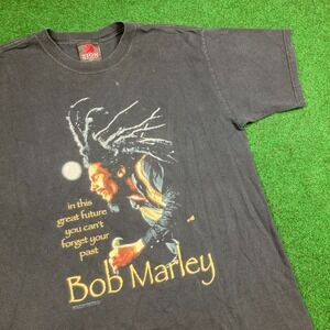 Vintage Bob Marley Shirt Mens L Black 2000 No Woman No Cry Promo Reggae Y2K Tee